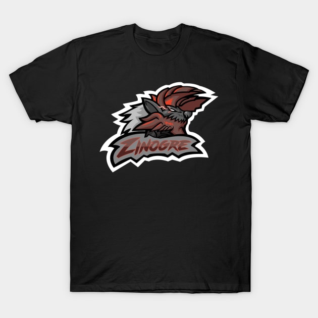 Stygian Zinogre Mascot Logo v.2 T-Shirt by Zebnoiser